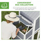 66.5" Large Chicken Coop, Wooden Chicken House with 2 Nesting Boxes, Sliding Tray & Ramp, for Backyard Farm