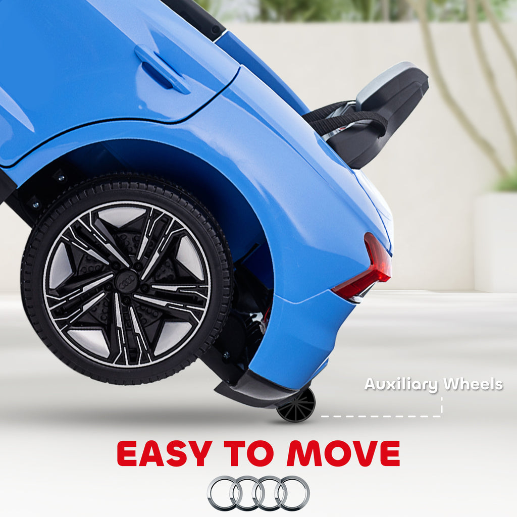 Electric Car for Kids, 12V Licensed RS E-tron GT 3.1 MPH Kids Ride on Car, Ride-on Toy with Remote Control, 4 Suspension Wheels, Horn, Music, Lights, for Boys and Girls, Blue