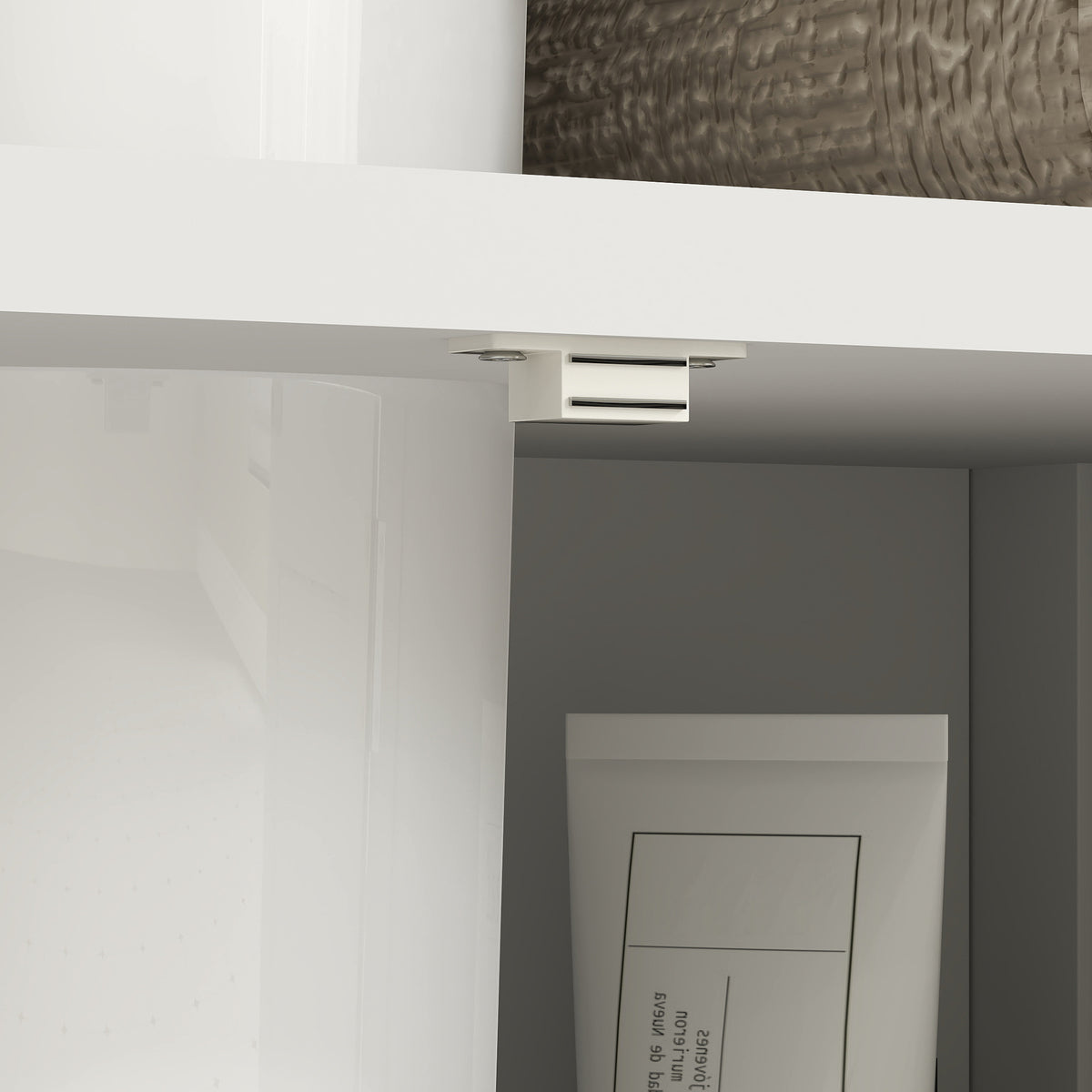 Pedestal Sink Storage Cabinet, Bathroom Under Sink Cabinet with 2 Doors and Open Shelf, Bathroom Vanity, White