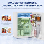 2.5 Cu.Ft Mini Fridge, Single Door Compact Refrigerator with Freezer, Adjustable Thermostat, Reversible Door, White