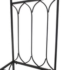 Metal Trellis Arbor Arch for Climbing Plants with Garden Bench, Grow Grapes and Vines, Decorative Seating, Black