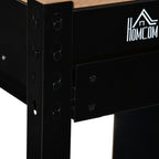 Multipurpose Workbench, Workshop Tool Table with Slide Drawer, Peg Board, Storage Cabinet with Keys