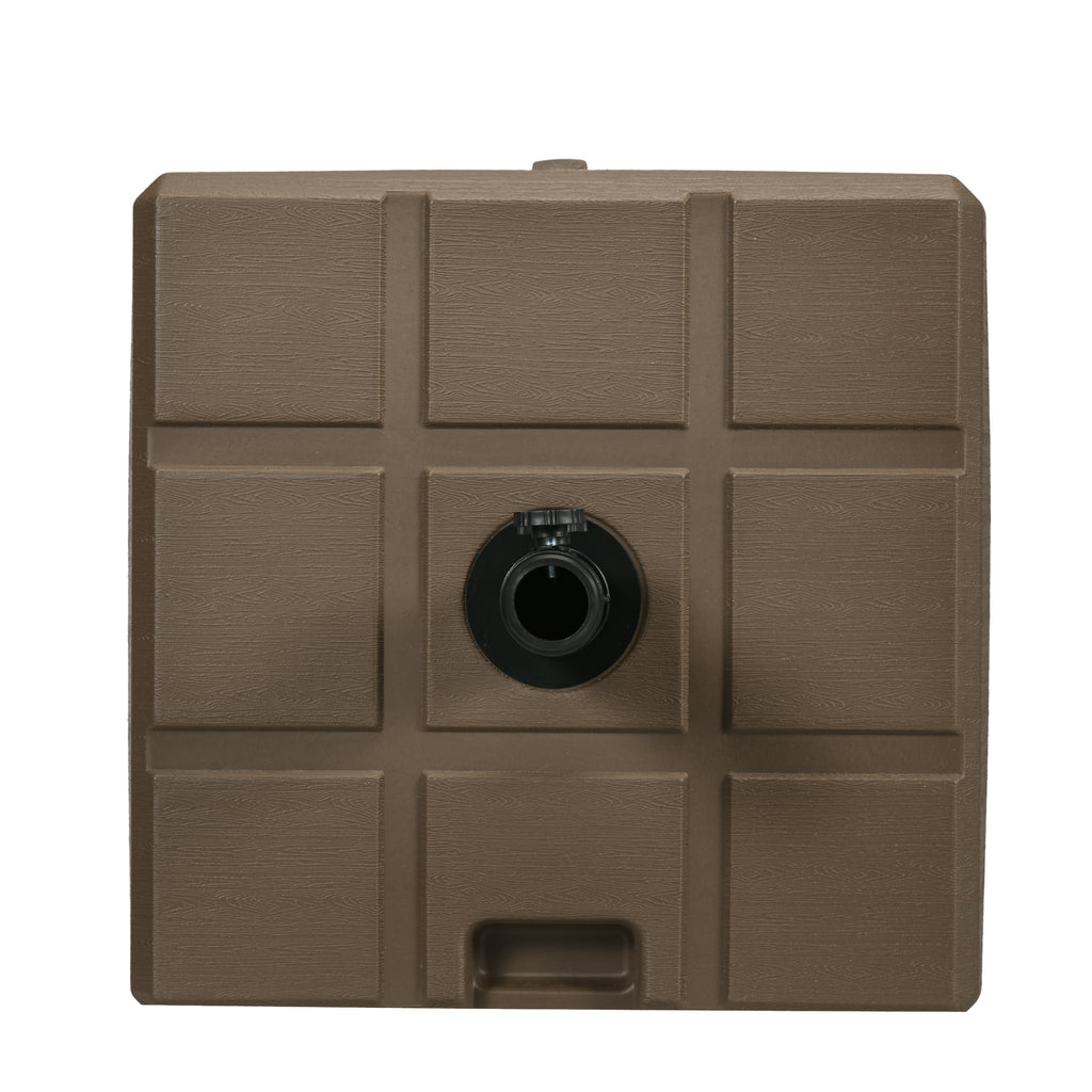Umbrella Stand for 1.5", or 1.9" Umbrella Poles, Fillable Umbrella Base, Brown