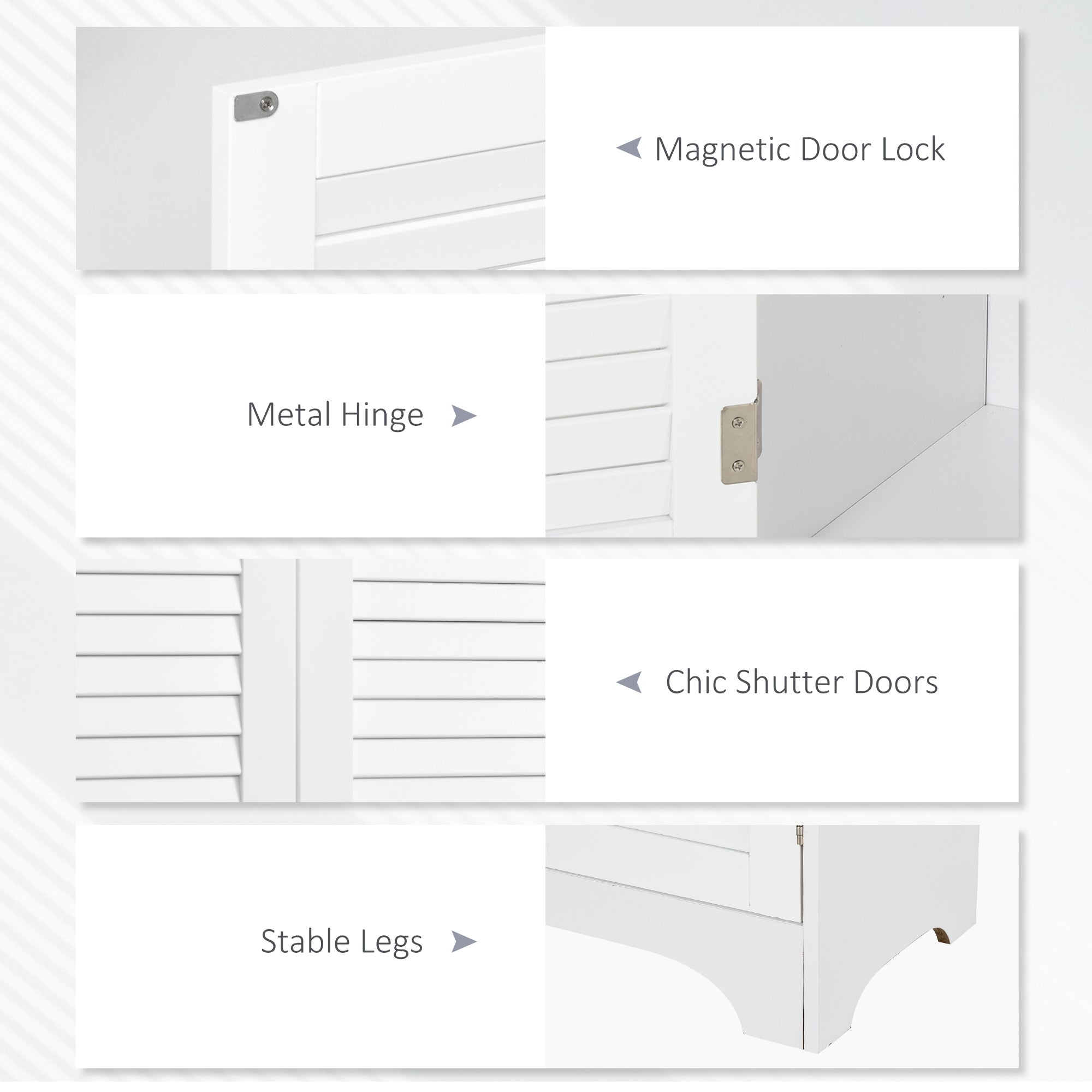 Tall Narrow Bathroom Storage Cabinet with Doors and Shelf Adjustability, Freestanding Linen Cabinet with 2 Cabinets and Countertop, White