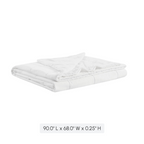 Twin Size Lightweight Down Alternative Blanket with Cool Touch, OEKO-TEX Certified, Machine Washable, 90" L x 68" W x 0.25" H, White