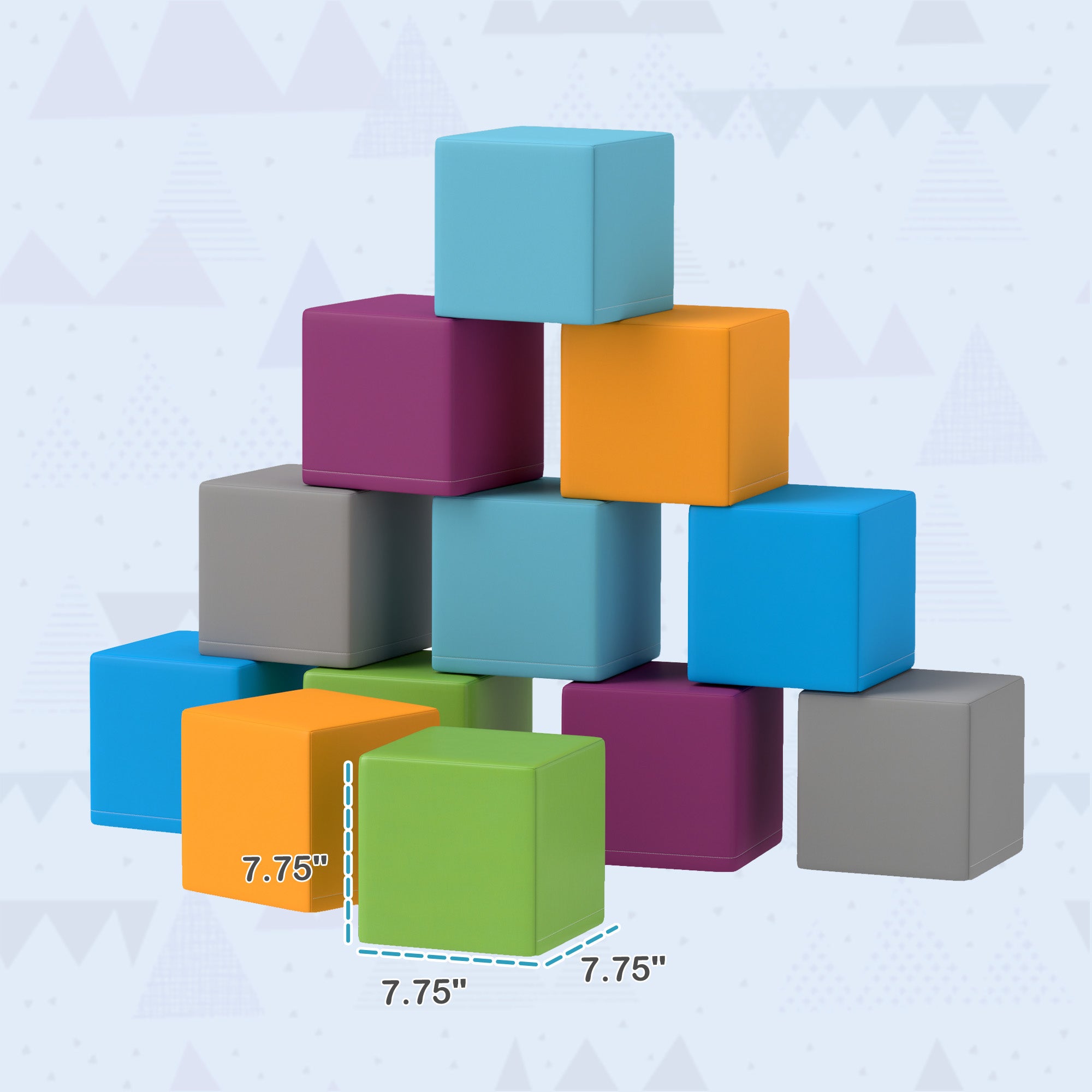 12 Piece Soft Play Blocks Soft Foam Toy for Toddler, Contemporary