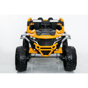 12V 2-Seater Kids Electric UTV Ride-On with Remote Control, Electric Go-Kart with Music & Flashlights, 45.5" L x 28.5" W x 24.5" H, Yellow+Black