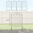 4 Pack Garden Fencing for Yard, Decorative Fence Panels as Flower Edging, Circle