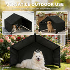 Dog Shade Shelter Outdoor, Dog House Outside with Canopy, Pet Tent for Small Medium Large Breeds