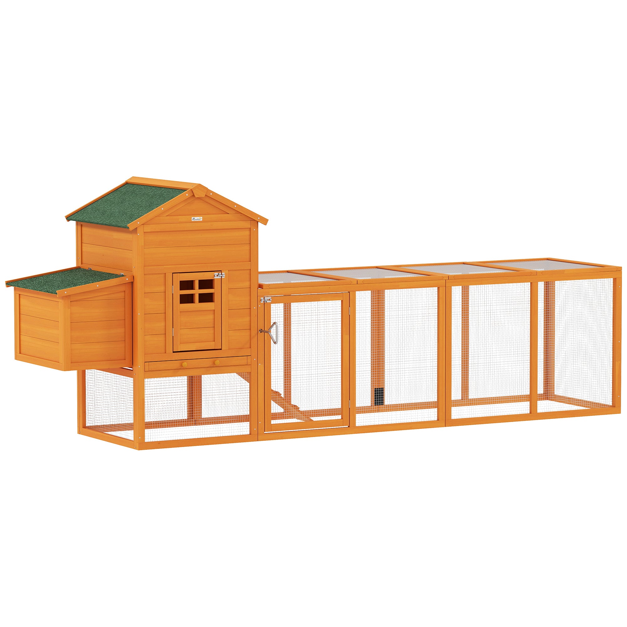 Extra Large Run Included Chicken Coop with Removable Tray Orange