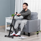 Pedal Exerciser, Hand Arm Knee and Leg Exercise Machine for Seniors, Height-adjustable, with LCD Display and Foot Massage Roller