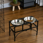 Elevated Dog Bowls, Double Stainless Steel Heavy Duty Dog Food Bowl Elevated Pet Feeding Station, 14" H