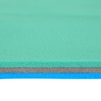 12' x 5' Lily Pad Floating Mat with Cup Holder Table, 3-Layer Portable Roll-Up Water Mat Float Dock for 2-3 People, on Lake, River, Beach, Swimming Pool, Green