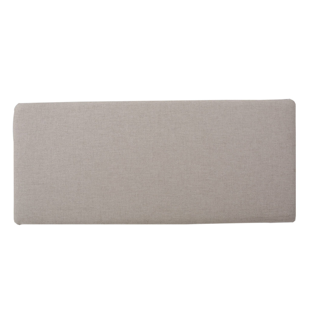 Fabric Storage Ottoman Bench with Solid Wood Construction, Versatile Seating and Storage, 42" L x 18.25" W x 18.25" H, Wheat