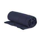 Machine Washable Wearable Multipurpose Throw with Goose Feather, Down Filling, Water-Repellent Microfiber, 68" L x 62" W x 0.25" H, Indigo