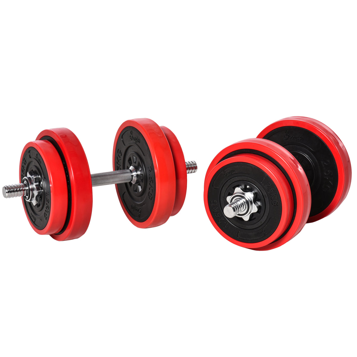 Adjustable Dumbbell Set, 44lbs Convertible to Barbell Weight Set for Home Gym Women and Men Weight Lifting Training
