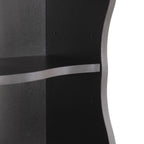 8-Tier Adjustable Slim Bookcase with Wavy Edge Design, Anti-Tip Hardware, Detachable Cabinets for Home Storage, 11.5" L x 9.5" W x 71" H, Black