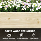 2-Tier Raised Garden Bed with Trellis, Elevated Planter Box for Climbing Plants, Natural