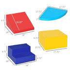 Foam Play Set for Toddlers and Children Crawling or Sliding, Multicolor