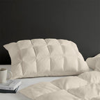 Luxuriously Soft Standard Overfilled Pillow Protector with 100% Polyester Microfiber, Zipper Closure, 3D Puff Stitching, 28" L x 20" W x 0.13" H, Beige