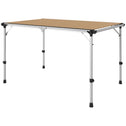 Folding Camping Table, Adjustable Height Aluminum Table, Portable Camping Table for Picnic, Beach, BBQ