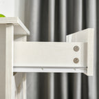 Farmhouse Sideboard Cabinet with Barn Doors Kitchen Buffet Cabinet with Drawer and Adjustable Shelf Stone White Wash