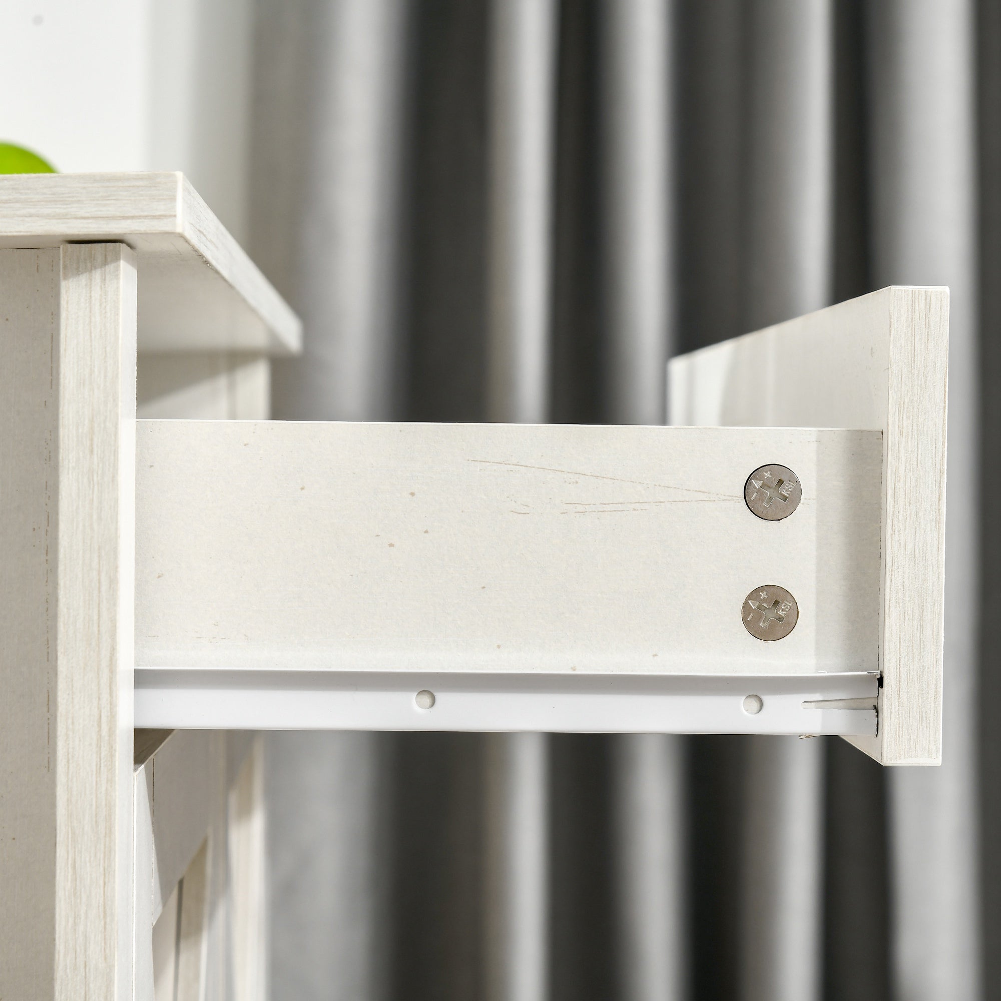 Farmhouse Sideboard Cabinet with Barn Doors Kitchen Buffet Cabinet with Drawer and Adjustable Shelf Stone White Wash