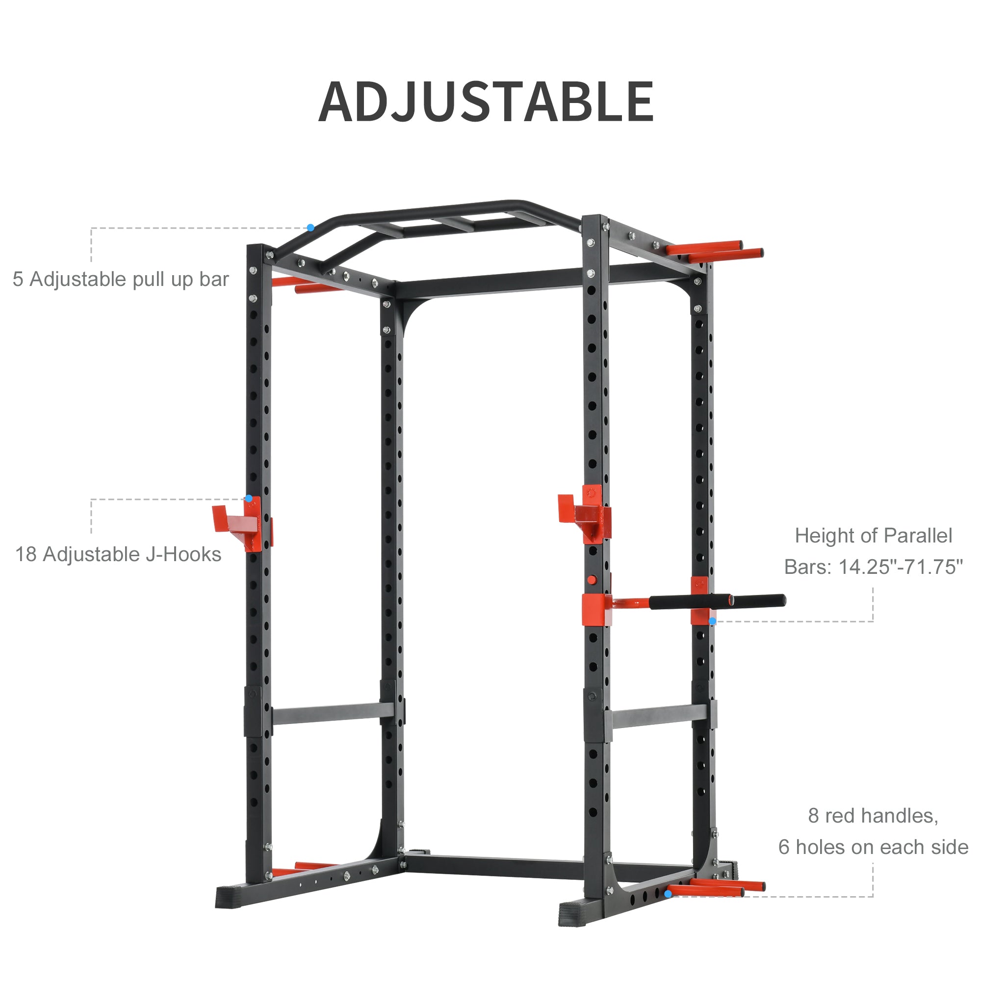 Power Tower Pull Up Bar Squat Rack Power Cage At Home Workout Equipment,Upper Body Strength Training Equipment