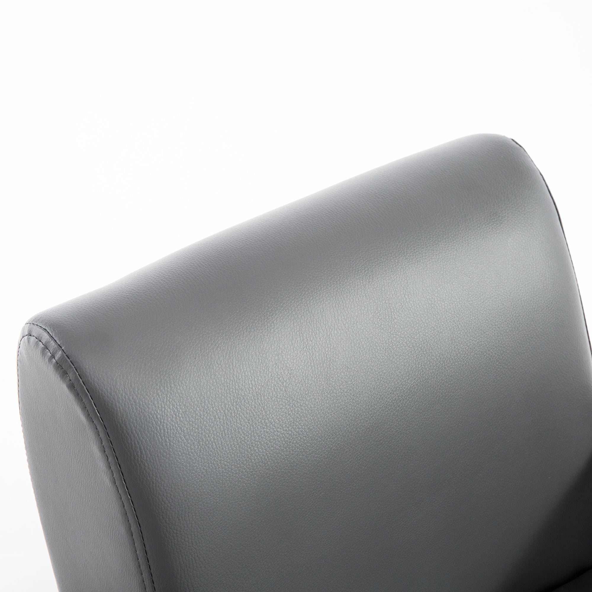 Kids Sofa Rocking Chair with Side Pocket, PU Leather Toddler Armchair for Children Grey