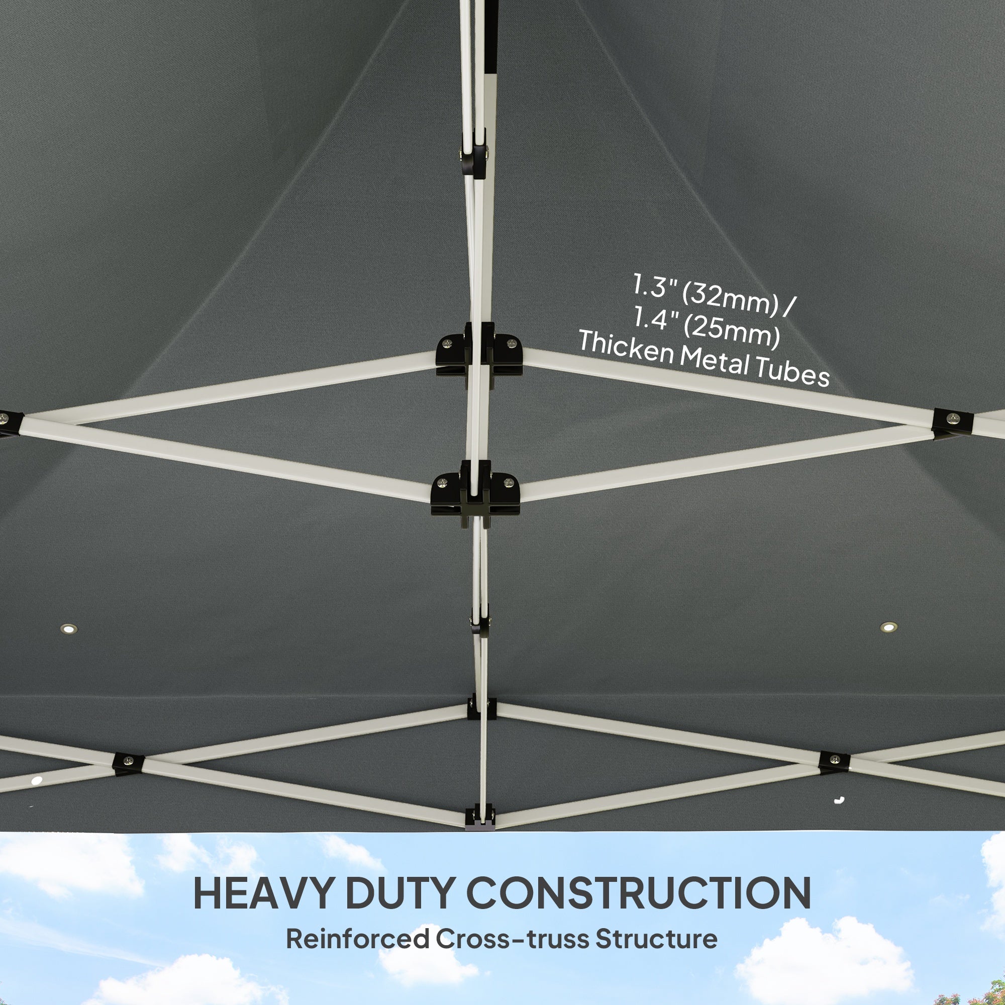 10' x 10' Heavy Duty Pop Up Canopy Tent with Sidewall, UPF50+ Instant Sun Shelter with Storage Pockets, Gray