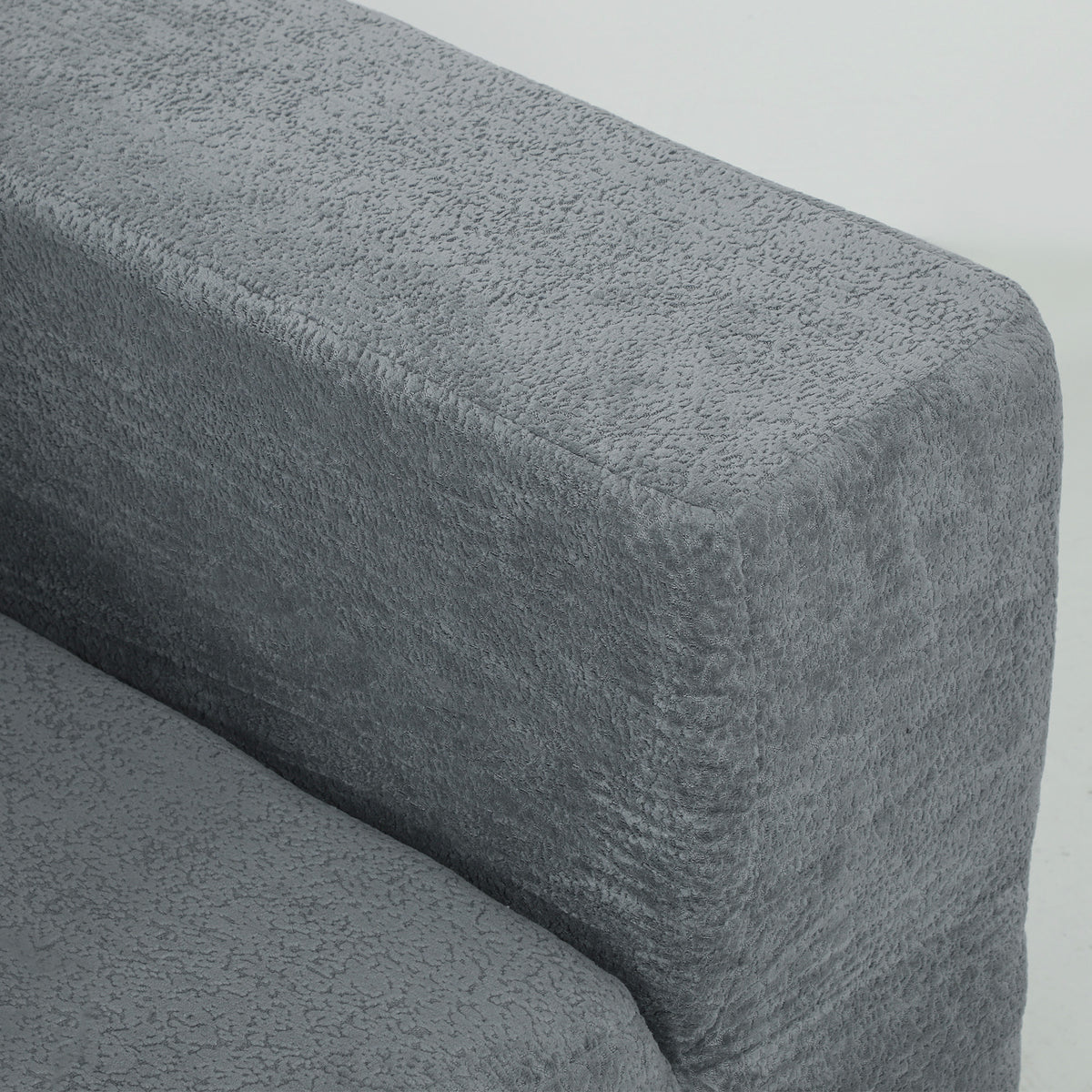 Modular Sectional Sofa, Boneless U-Shape Sectional Couch with 2 Ottomans, Dark Gray
