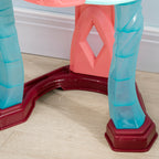 Kids Vanity Set with Self-Opening Magic Mirror, Princess Makeup Vanity Table Set with Music, Tabletop with Lights, Imaginative Toy for 3-6 Years Old Child