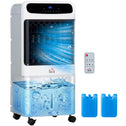 3-In-1 Ice Cooling Fan, Mobile Evaporative Air Cooler with Remote, Timer, Oscillating for Home Office, Bedroom, White