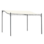 10' x 13' Outdoor Pergola Gazebo, Steel Patio Canopy with Weather-Resistant Fabric and Drainage Holes, Cream White