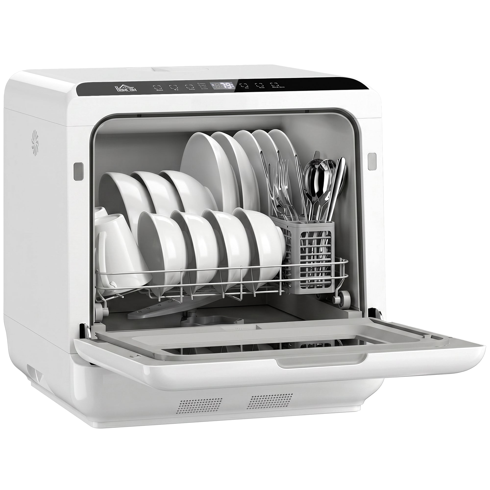 Countertop Dishwasher, Portable Mini Dishwasher with 1.6 Gal Built-in Water Tank, 5 Washing Programs, Air-Dry Function