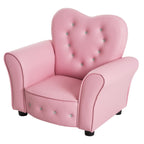 Kids Sofa Toddler Tufted Upholstered Sofa Chair Princess Couch Furniture with Diamond Decoration for Preschool Child, Pink
