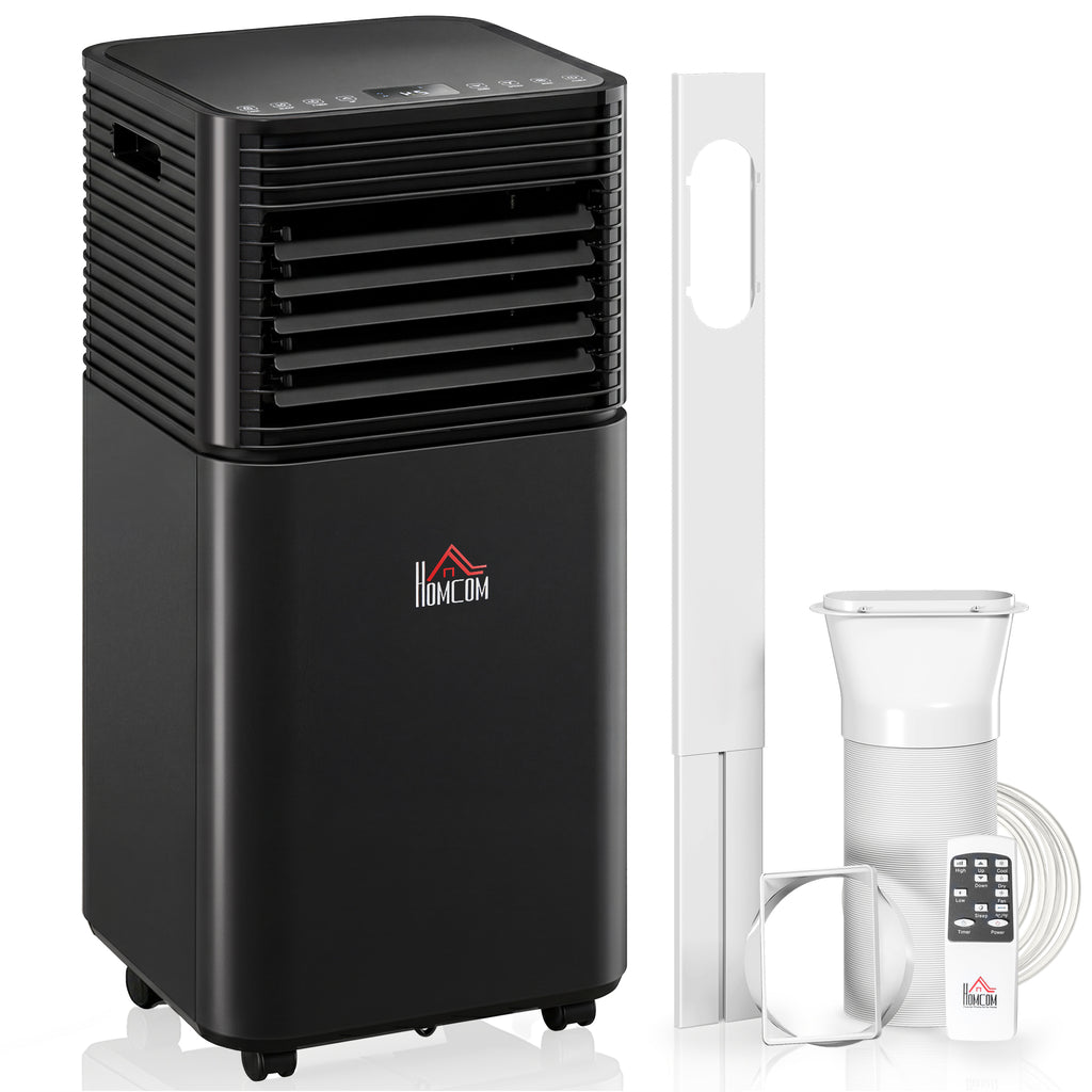 10000 BTU Portable Air Conditioner with Dehumidifier, Cooling Fan, Sleep, Remote, 24H Timer, Auto Off, Black