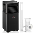 10000 BTU Portable Air Conditioner with Dehumidifier, Cooling Fan, Sleep, Remote, 24H Timer, Auto Off, Black