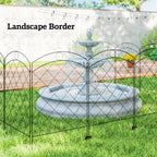 4 Pack Garden Fencing for Yard, Decorative Fence Panels as Flower Edging, Circle