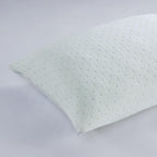 Shredded Memory Foam Pillow with Rayon, Cooling Gel Infused, Medium Firmness, Removable Cover, 28" L x 20" W x 5.5" H, Ivory