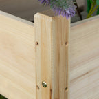 Raised Garden Bed, 2-Tier Wood Planter Stand Plant Grow Box, 34"x34"x28"