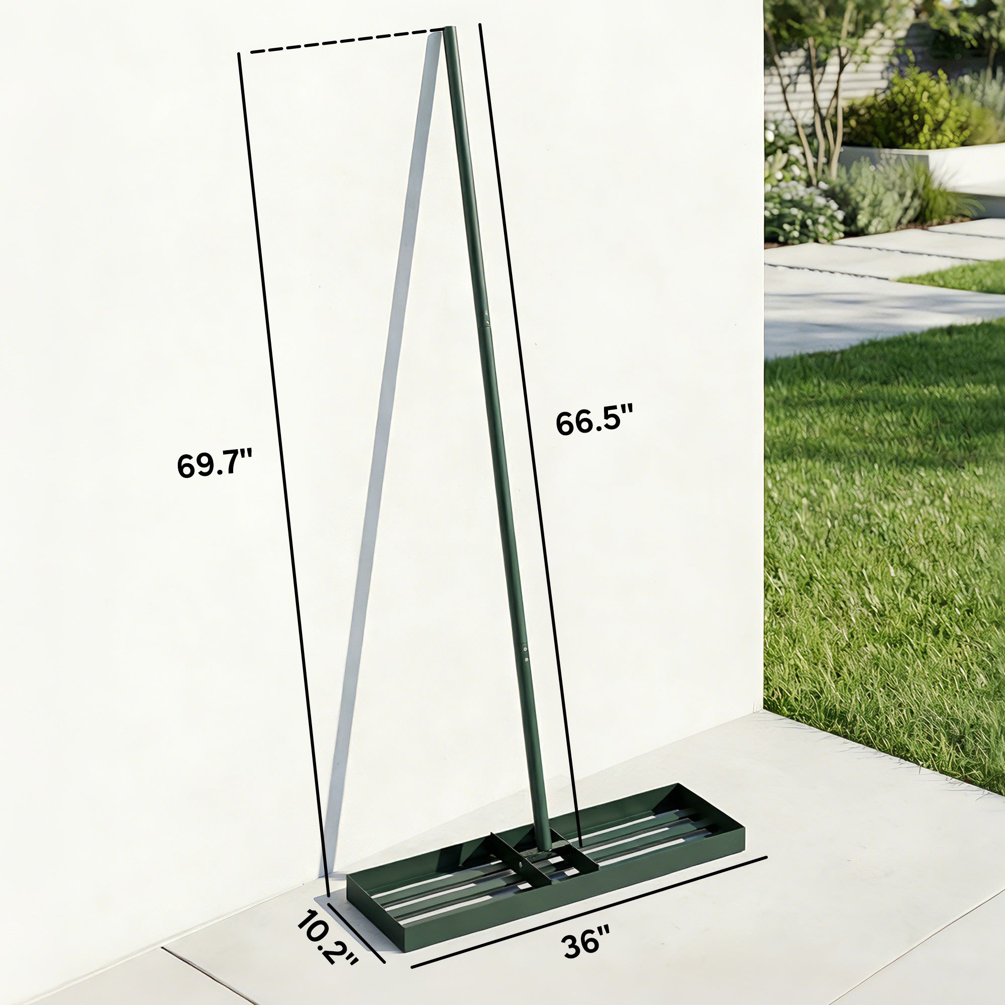 Lawn Leveling Rake, 36" x 10" Heavy Duty Yard Leveling Rake with 66.5" Handle for Backyard, Golf Course