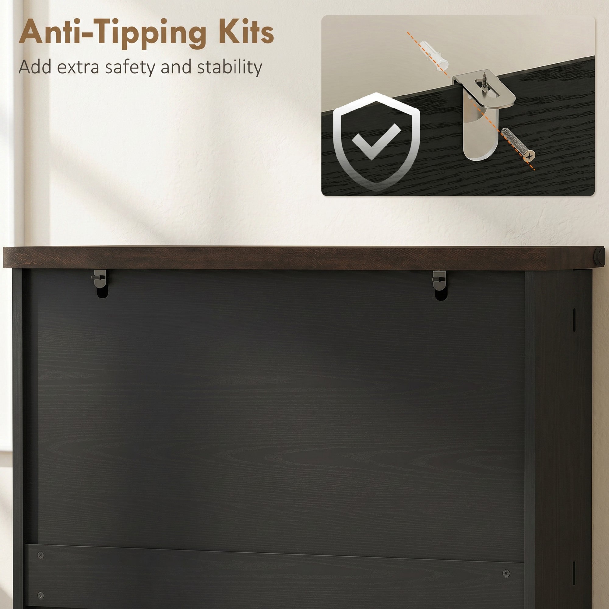 72" Tall Kitchen Pantry Cabinet, Farmhouse Storage Cabinet with 8 Door Racks and Adjustable Shelves, Black