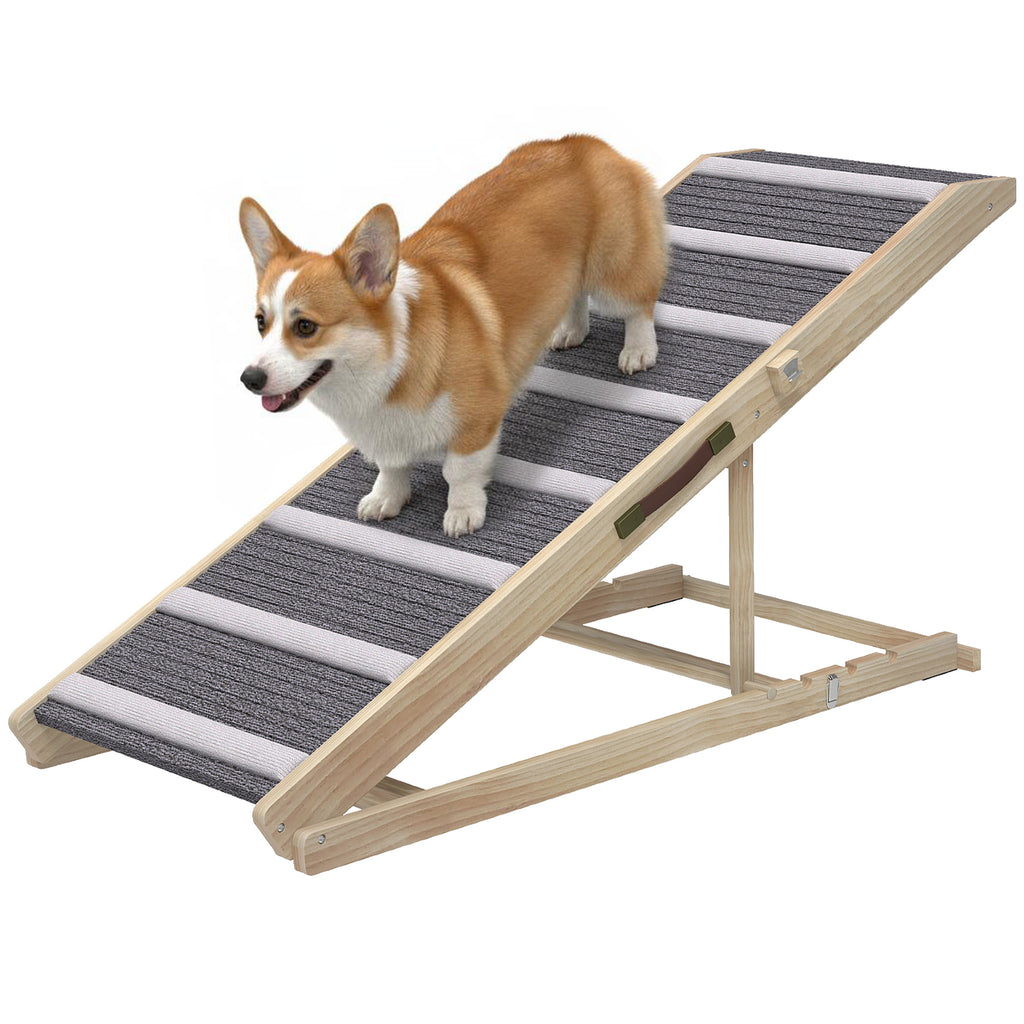 Dog Ramp for Couch, Foldable Pet Ramp for Small to Large Dog, 4 Adjustable Height from 16" to 23.5"