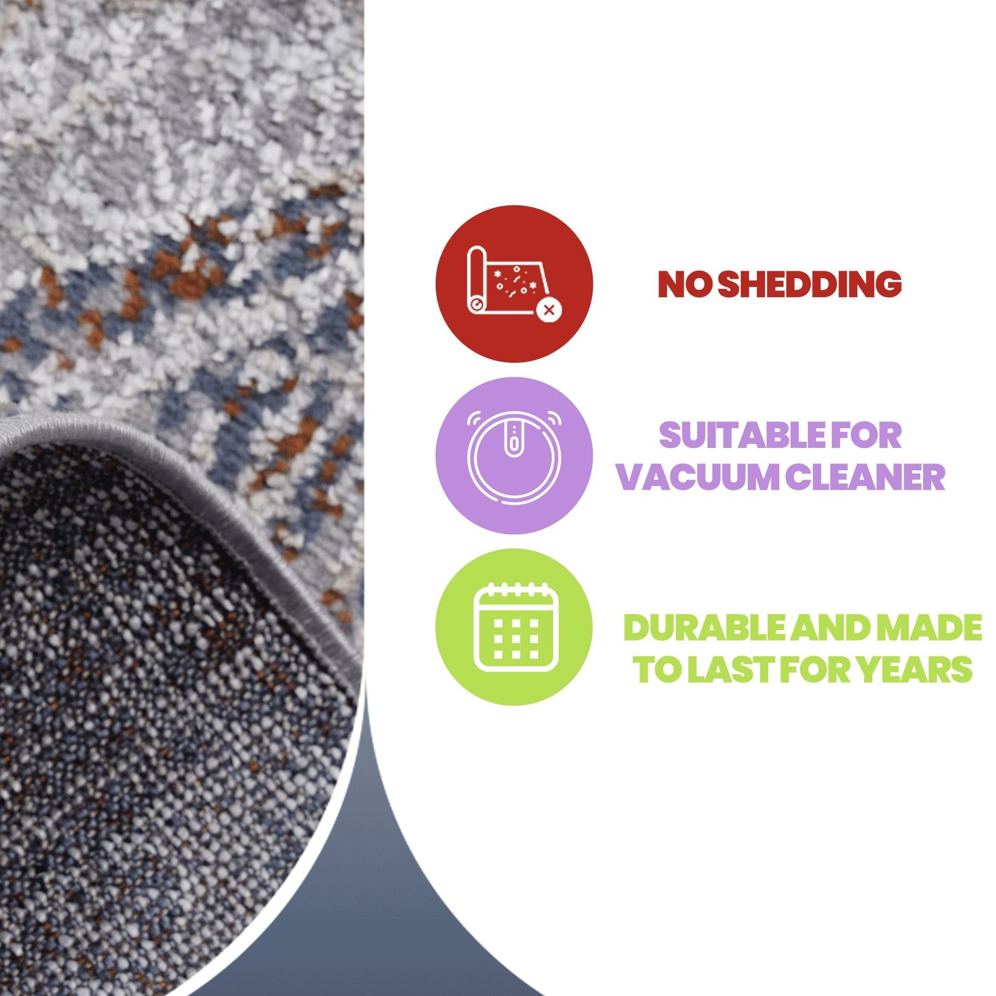 Naar 2x3 Geometric Stain-Resistant Area Rug with Non-Shedding Design and Cotton Backing, Kid and Pet-Friendly Carpet, 36" L x 24" W x 0.3" H, Beige