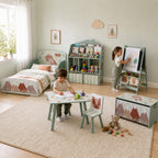 Art Easel for Kids with Paper Roll, Blackboard, Whiteboard, Storage