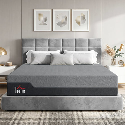 King Mattress, 14 Inch Memory Foam Mattress for Pressure Relief, Graphene Gel Cooling Copper Bed in a Box, Made in USA