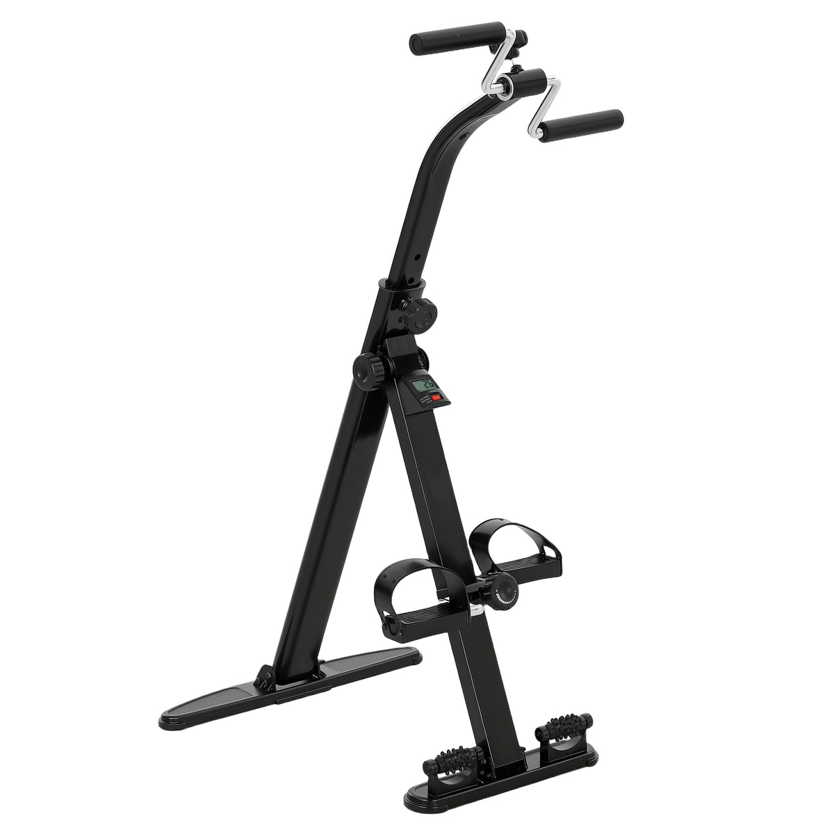 Seated Pedal Exerciser, Foldable Leg Exercise Bike with LCD Monitor for Seniors Elderly, Rehabilitation Recovery Therapy