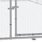 Large Chicken Coop Metal Chicken Run for Chickens with Waterproof and Anti-UV Cover, Spire Shaped Walk in Fence Cage Hen House for Outdoor and Yard Farm Use, 1.3" Dia, 9.8' x 26.2' x 6.4'