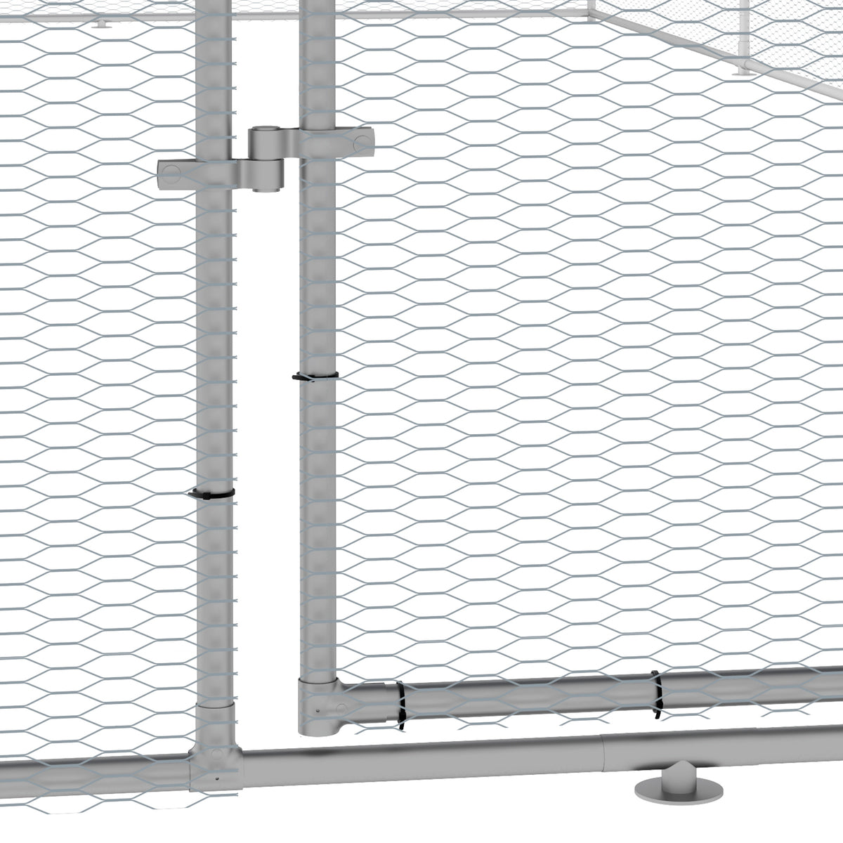 Large Chicken Coop Metal Chicken Run for Chickens with Waterproof and Anti-UV Cover, Spire Shaped Walk in Fence Cage Hen House for Outdoor and Yard Farm Use, 1.3" Dia, 9.8' x 26.2' x 6.4'